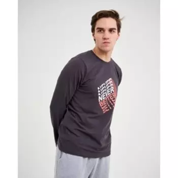 Лонгслив мужской, цвет графит, размер 48