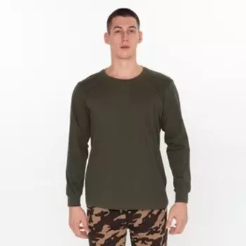 Лонгслив мужской, цвет хаки, размер 54