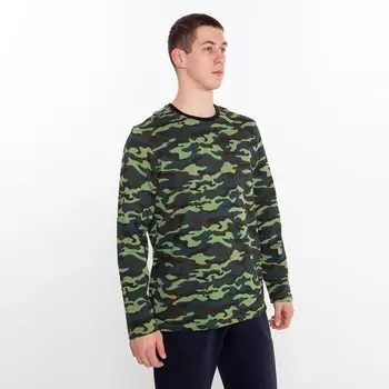 Лонгслив мужской НАЧЁС, цвет камуфляж, размер 56