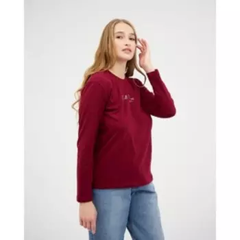 Лонгслив женский, цвет бордовый, размер 54