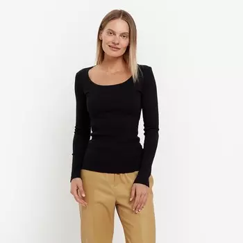 Лонгслив женский, цвет чёрный, размер S (42)