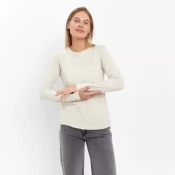 Лонгслив женский, цвет кремовый, размер ХL (48)