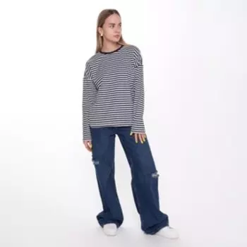 Лонгслив женский, цвет тёмно-синий, размер 48-50 (XL)