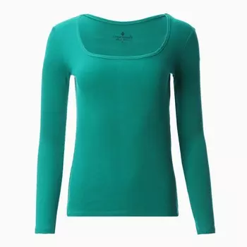 Лонгслив женский, цвет тёмно-зеленый, размер M (44)