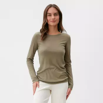 Лонгслив женский KAFTAN: Basic line, хаки, размер 44-46