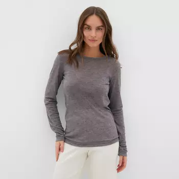 Лонгслив женский KAFTAN: Basic line, серо-фиолетовый, размер 50-52