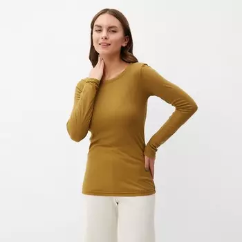 Лонгслив женский KAFTAN: Basic line, тёмно-оливковый, размер 50-52