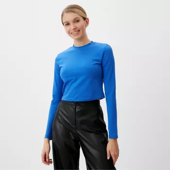 Лонгслив женский MINAKU: Basic line, электро, размер 46