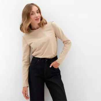 Лонгслив женский MINAKU: Basic line, бежевый, размер 42-44