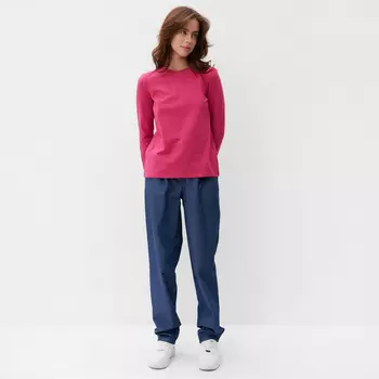 Лонгслив женский MINAKU: Basic line цвет фуксия, размер 52
