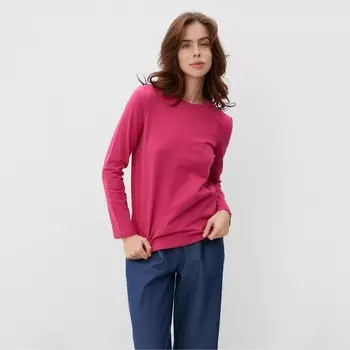 Лонгслив женский MINAKU: Basic line цвет фуксия, размер 46