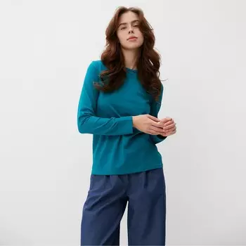 Лонгслив женский MINAKU: Basic line, цвет изумруд, размер 42