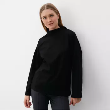 Лонгслив женский MINAKU: Casual Collection, чёрный, размер 42