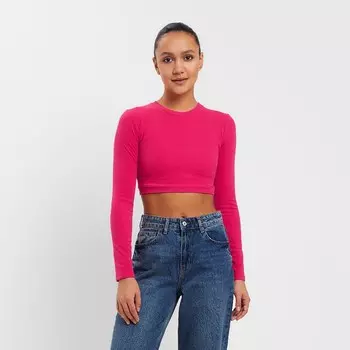 Лонгслив женский MINAKU: Casual Collection, цвет фуксия, размер 44