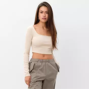 Лонгслив женский MIST, размер 48-50, бежевый