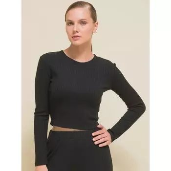 Лонгслив женский, размер 42, цвет чёрный