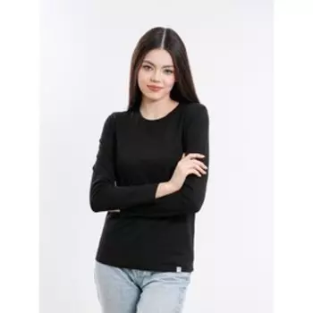 Лонгслив женский, размер 52, цвет чёрный