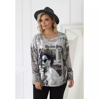 Лонгслив женский Wisell М5-4653/3, размер 52