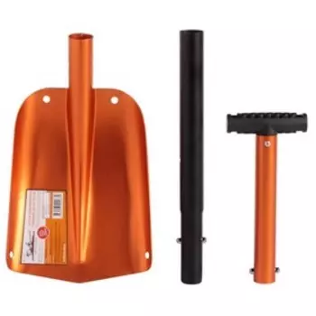 Лопата алюминиевая, ковш 210 280 мм, автомобильная, складная, алюминиевый черенок с ручкой, Airline AB-S-07