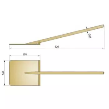 Лопата деревянная, средняя
