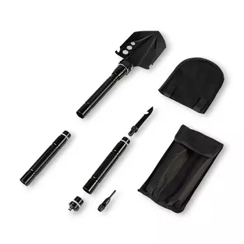 Лопата многофункциональная 9 в 1 в чехле, 67 см, черная