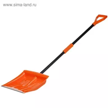 Лопата пластиковая, ковш 390400 мм, оцинкованной планкой, стальной черенок, с ручкой, Airline AB-S-05