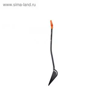 Лопата пластиковая, ковш 410 410 мм, с металлической планкой, стальной изогнутый черенок в оплётке, с ручкой, FINLAND