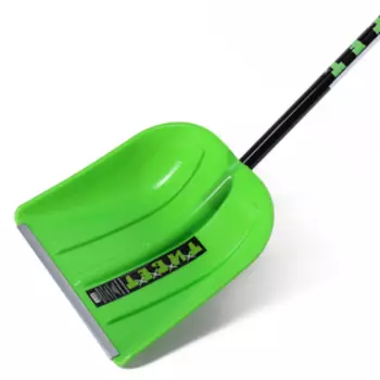 Лопата пластиковая, ковш 420 × 420 мм, с алюминиевой планкой, съёмный алюминиевый черенок, «Тибет»