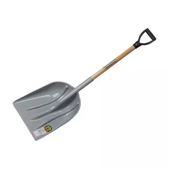 Лопата пластиковая, ковш 480 368 мм, без планки, деревянный черенок