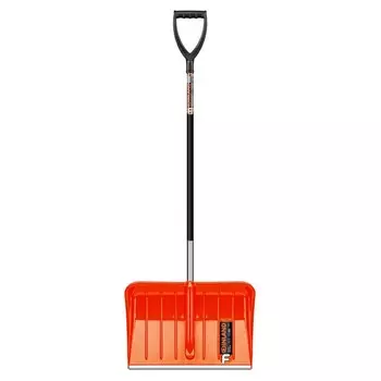 Лопата пластиковая, ковш 540 380 мм, с металлической планкой, металлический черенок