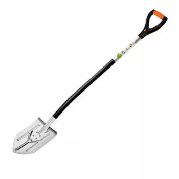 Лопата штыковая, острая, L = 160 см, металлический черенок, с ручкой
