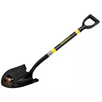 Лопата штыковая, острая, фиберглассный черенок, с ручкой