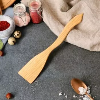 Лопатка деревянная "Авторская", 30 х 7 см, массив дуба