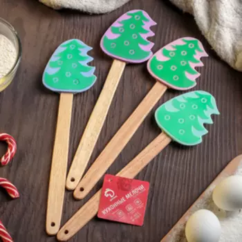 Лопатка Доляна «Ёлочка», 28,8 см, цвет МИКС