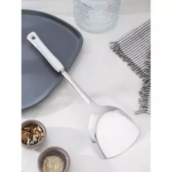 Лопатка из нержавеющей стали Доляна Luminous, длина 35 см, цвет серебряный