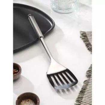 Лопатка из нержавеющей стали Доляна «Металлик», длина 35 см, серебристая