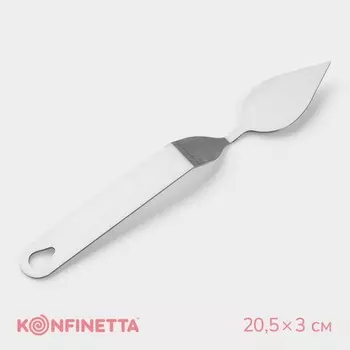 Лопатка кондитерская KONFINETTA, 20.53 см, рабочая часть 63 см, серебристая