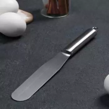 Кондитерская лопатка - палетка прямая Доляна, 273 см, рабочая часть 15 см, серебристая