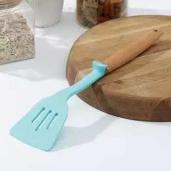 Лопатка с прорезями Доляна «Лагуна», 29 см, цвет голубой