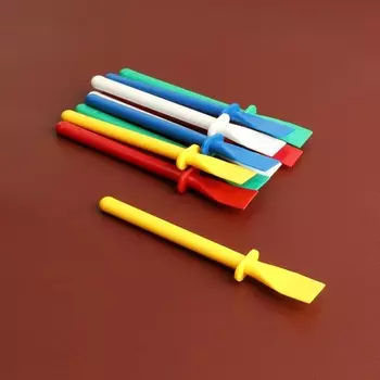 Лопаточки для нанесения клея на кожу, пластиковые, 11.51.15 см, 10 шт., МИКС
