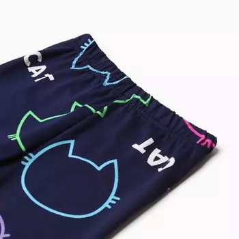 Лосины для девочек, цвет тёмно-синий, рост 122 см