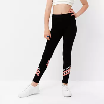 Лосины для девочки, цвет чёрный, рост 158см