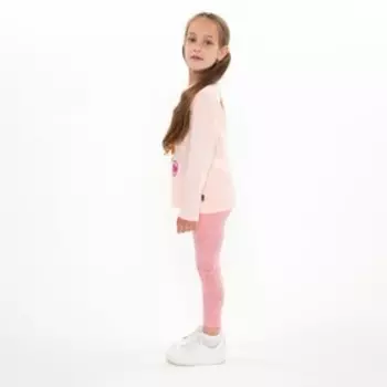 Лосины для девочки, цвет персик, рост 122