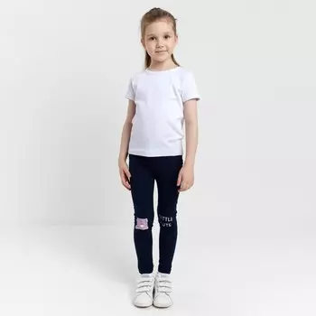 Лосины для девочки, цвет тёмно-синий, рост 98 см