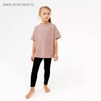 Лосины для девочки MINAKU: Casual Collection KIDS, чёрные, рост 110 см