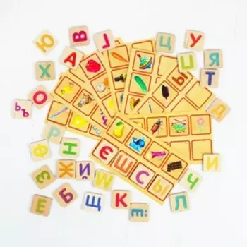 Лото деревянное «Моя первая азбука»