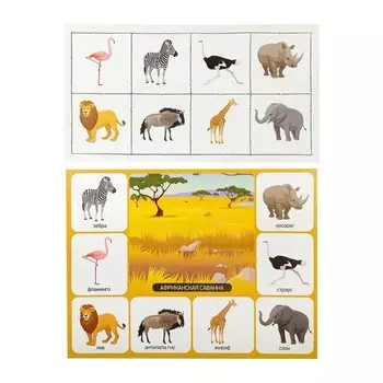 Лото детское «Зоопарк», малое