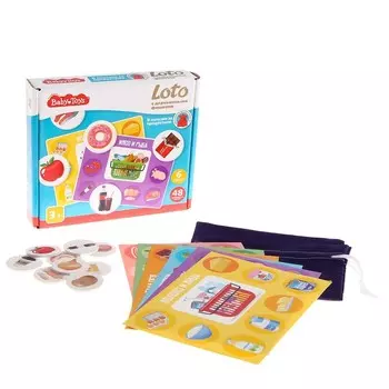 Лото с деревянными фишками «В магазин за продуктами» Baby Toys