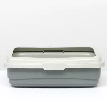 Лоток большой с сеткой и бортиком Atlantis «Стандарт», 433312.5 см, серый