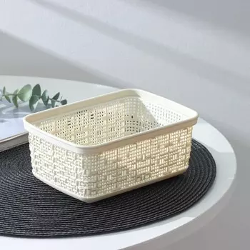 Лоток «Бязь», 12177 см, цвет белый ротанг